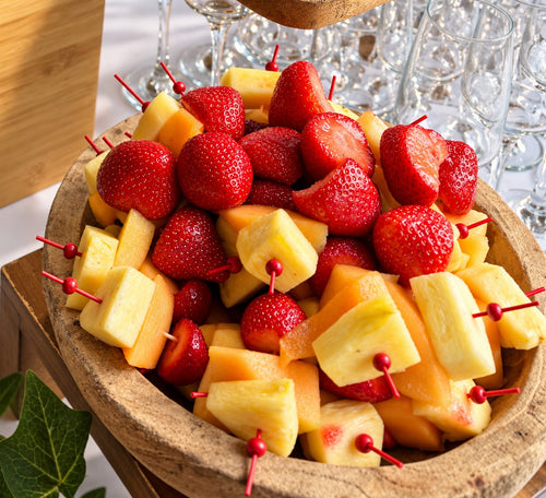 Brochettes de 3 fruits, traiteur cacher Le XXV Paris